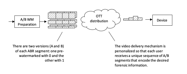 Figure 1: A/B forensic watermarking