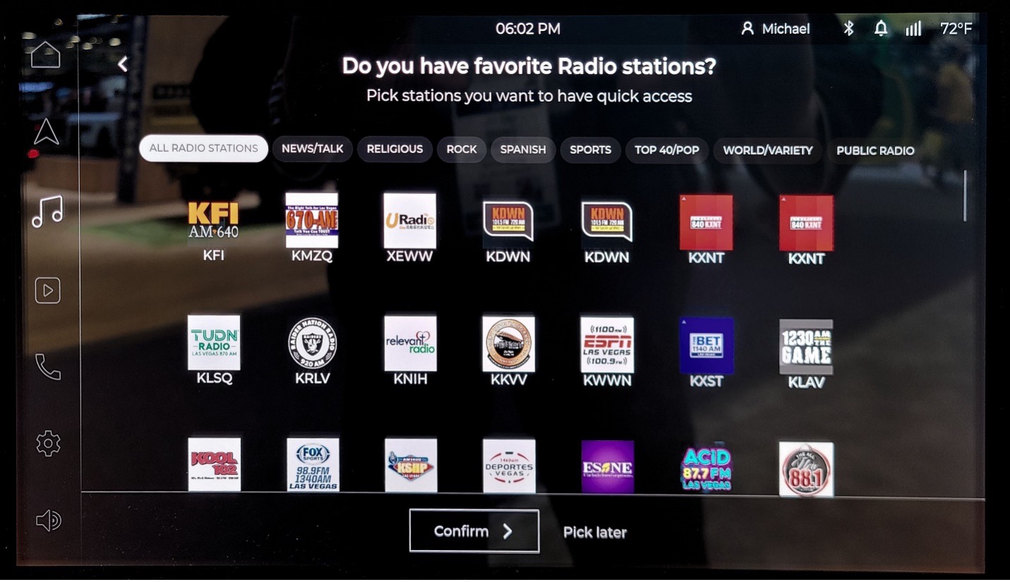 Select preferred local radios stations.